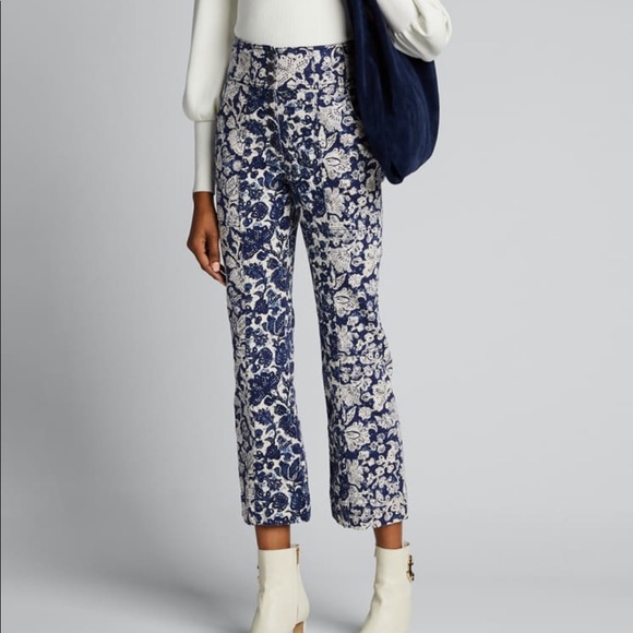 Ulla Johnson Denim - NWT Ulla Johnson Ellis Crop Jeans Floral Patchwork